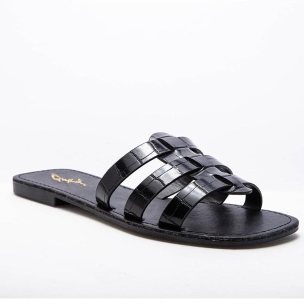 Caged Sandal Black Croc - Picture 4 of 8